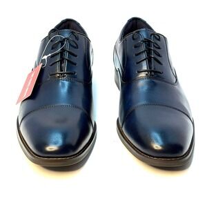 Stacy Adams Men's Kallum Cap-Toe Oxford Dress Shoe Navy Size 8.5W NWT/BOX